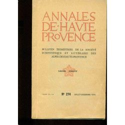 Annales de Haute Provence.No 274.Tome XLIII.Histoire anecdotique...