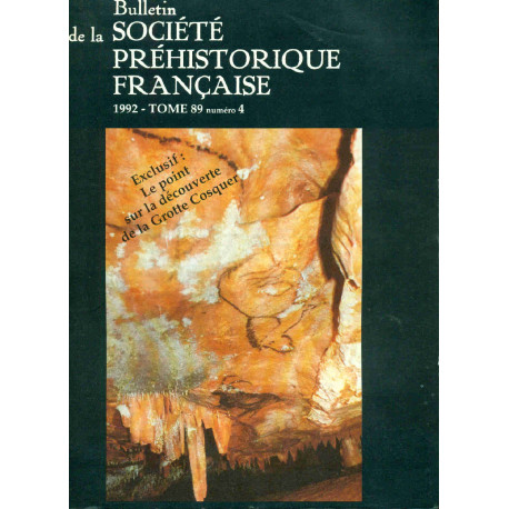 Bulletin de la Société préhistorique française . Tome 89 . Numéros...