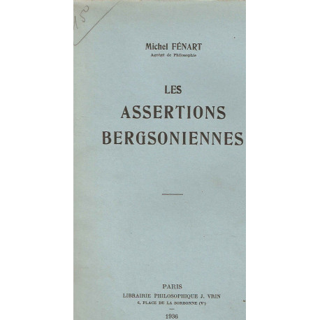 Les assertions bergsoniennes