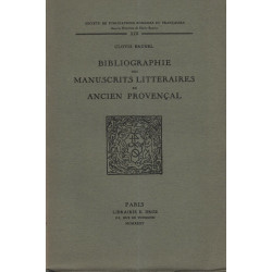 Bibliographie des Manuscrits Littéraires en Ancien Provençal