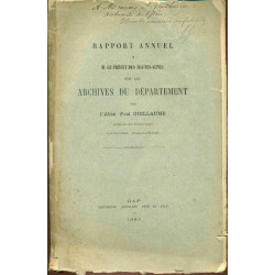Rapport annuel à Monsieur Le Préfet des Hautes-Alpes sur les...