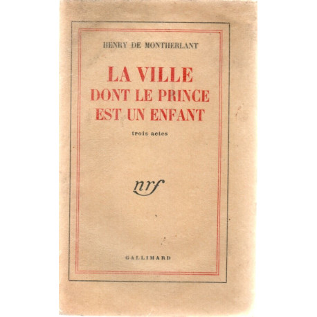 La ville dont le prince est un enfant