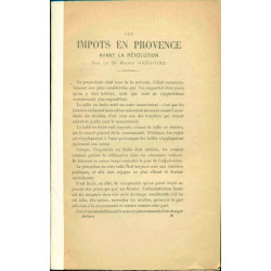 Les Impôts en Provence avant la Révolution
