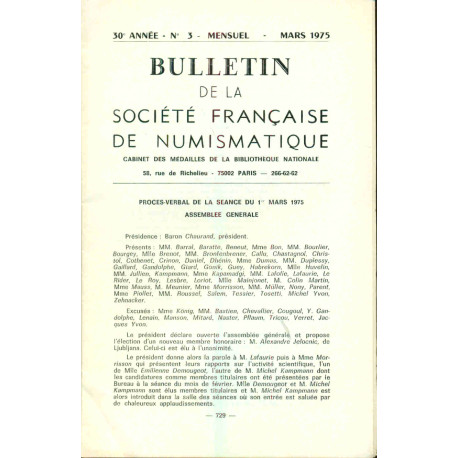 Bulletin de la Société française de Numismatique No 3