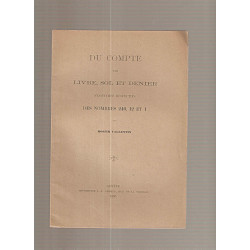 Du compte par livre sol et denier synonymes respectifs des nombres...