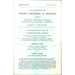 Les conférences de l'Institut Historique de Provence . 53e année. no 3