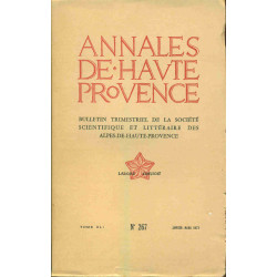 Annales de Haute-Provence. Tome XLI. No 267.Hommage à Jean Proal...