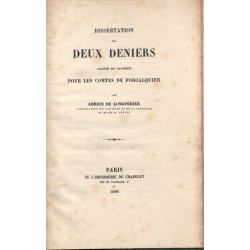Dissertation sur DEUX DENIERS frappés en Provence pour les Comtes...