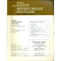Bulletin de la société préhistorique française. Tome 82 . Numéro 4...