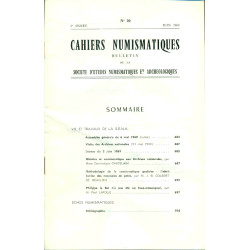 Cahiers numismatiques Bulletin de la société d'etudes...