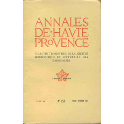 Annales de Haute-Provence . Bulletin trimestriel de la société et...