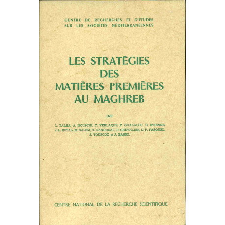 Les Stratégies des matières premières au Maghreb