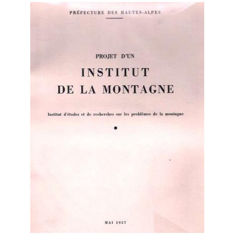 Projet d'un Institut de la Montagne