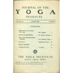 Journal of the Yoga Institute Volume XI Number 1
