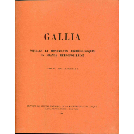 Gallia.Fouilles et Monuments Archéologiques en France...