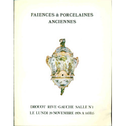 Faiences et Porcelaines Anciennes .Drouot Rive-Gauche salle no1