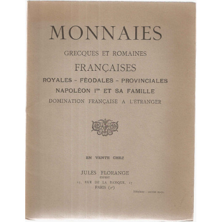 Monnaies grecques et Romaines Françaises...