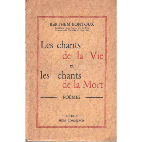Les Chants de la Vie et les Chants de la Mort Poèmes