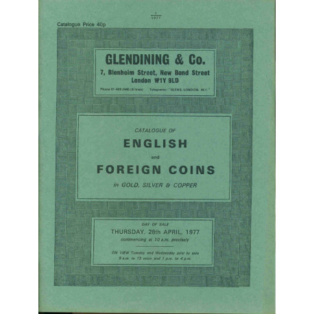 Catalogue of English and Foreign Coins in Gold Silver et Copper