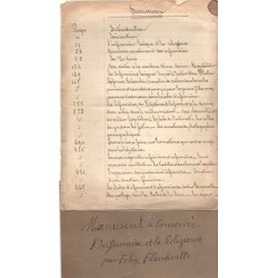 L'infirmière Laïque et la Religieuse. MANUSCRIT ORIGINAL