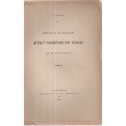 Comment le paysans devenait propriétaire d'un vinoble aux XVe et...