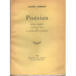 POESIES EDITION CRITIQUE Introduction et notes