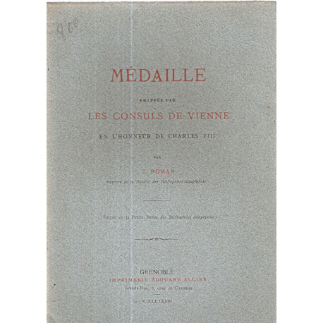 Médaille frappée par les Consuls de Vienne en l'honneur de Charles...