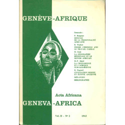 Genève Afrique. Acta Africana. Vol. II . No 2