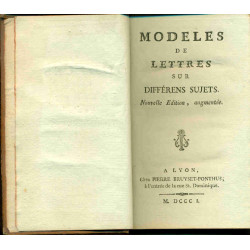 Modèles de Lettres sur différens sujets