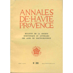 Annales de haute-Provence . Bulletin de la société scientifique et...