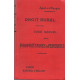 DROIT RURAL . Code Manuel des PROPRIETAIRES et FERMIERS de BIENS...