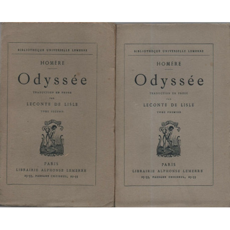 Odyssée tome premier tome second