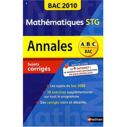 Mathématiques Tle STG : Sujets corrigés
