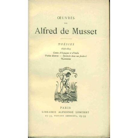 Poésies. 1828-1833. Contes d'Espagne et d'Italie. Poésies...