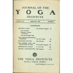 Journal of the yoga Institute. Volume VII. No 7