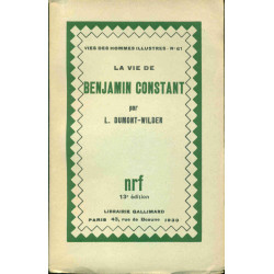 La vie de Benjamin Constant