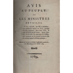 Avis au Peuple ou les Ministres dévoilés
