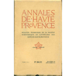 Annales de Haute-Provence . Bulletin trimestriel de la société...