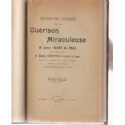 Information canonique sur la Guérison miraculeuse de Lucrèce...