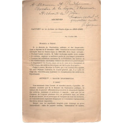 Rapport sur les archives des hautes-alpes en 1899-1900