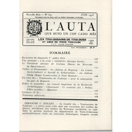 L'AUTA . une monnaie "à la croix " révélatrice Georges saves