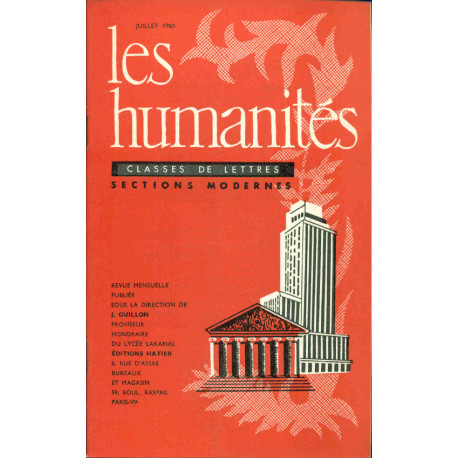 Les Humanités.Classes de Lettres. Sections modernes.No 10.Plans:La...