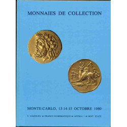 Monnaies de collections.Monte carlo 13-14-15 Octobre 1980