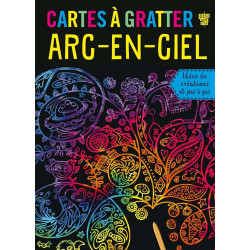 Cartes à gratter - arc-en-ciel: Avec un stylet en bois