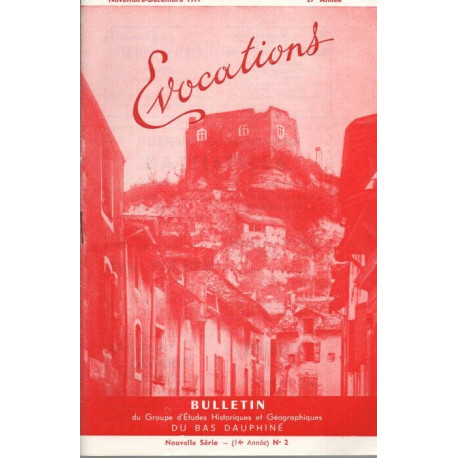 EVOCATIONS .Bulletin du groupe d'Etudes Historiques et...