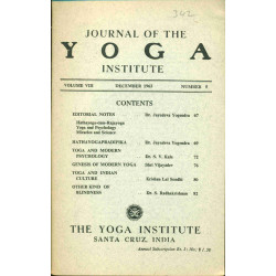 Journal of the Yoga Institute . Volume VIII No 5