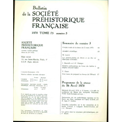 Bulletin de la société Préhistorique Française. Tome75. No 3
