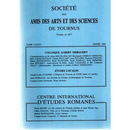Société des amis des Arts et des Sciences de Tournus . Tome LXXXV,...
