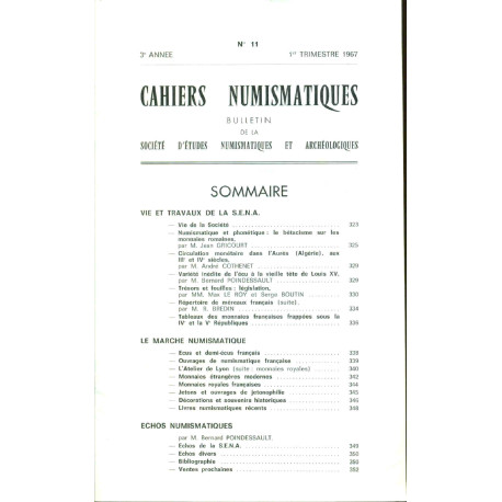 Cahiers numismatiques .Bulletin de la Société d'études...