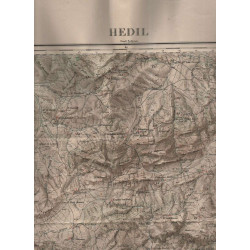 Hedil .OUED SEDJENAN . Carte TUNISIE . Feuille no XI . Echelle 1/50000